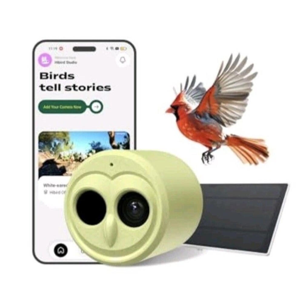 Hibird 4K HD Smart Bird Feeder Camera Solar Powered, 2.4G/5G Dual WiFi Wireless